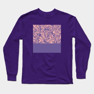 Liquid Swirl - Peach Bud and Ultra Violet Long Sleeve T-Shirt